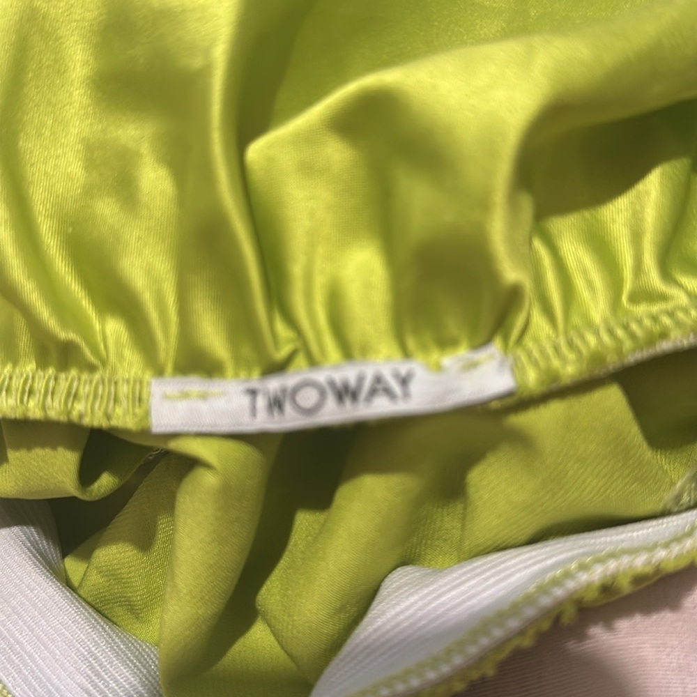 Two Way Women’s Satin Lime Green Italian Maxi Skirt - Picture 3 of 3